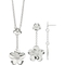 Sterling Silver Floral Necklace and Earrings Set - Image 1 of 2