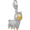 Animal's Rock 14K Gold Over Sterling Silver 1/10 CTW Diamond Sheep Charm Pendant - Image 2 of 3