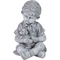 Exhart Young Boy with Puppy Resin Garden Statue - Image 1 of 2