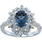 Truly Zac Posen 14K Two Tone Gold 2 CTW London Blue and Diamond Engagement Ring - Image 1 of 3