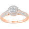 10K Rose Gold 1/4 CTW Diamond Promise Ring - Image 1 of 2
