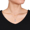 Sofia B. Sterling Silver Freshwater Cultured Pearl and Diamond Accent Drop Necklace - Image 3 of 3