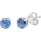 10K White Gold 1/2 CTW Enhanced Blue Diamond Studs - Image 1 of 3