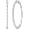 Love Honor Cherish 10K White Gold 1/2 CTW Diamond Big Circle Hoop Earrings - Image 1 of 4