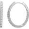 Love Honor Cherish 10K White Gold 1/2 CTW Diamond Front & Back Hoop Earrings - Image 1 of 4
