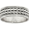 Sterling Silver Antiqued Rope Design Men's Ring - Image 1 of 4