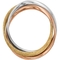 Rose Gold Over Sterling Silver and Rhodium Plated Intertwined Ring - Image 2 of 3
