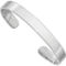 Kids Rhodium Over Sterling Silver Polished Cuff Bangle Bracelet, 4.5 in. - Image 1 of 3