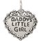Sterling Silver Antiqued Daddy's Little Girl Charm - Image 1 of 2