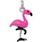 Sterling Silver and Rhodium Plated Enamel Flamingo Charm - Image 1 of 2
