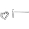 Rhodium Over Sterling Silver Open Heart Post Earrings - Image 1 of 2