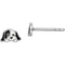 Sterling Silver Rhodium Plated Childs Enameled Puppy Post Earrings - Image 1 of 2