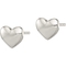 Girls Sterling Silver Polished Heart Post Earrings - Image 2 of 2