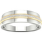 14K Yellow Gold Over Sterling Silver Diamond Accent Wedding Band - Image 1 of 3