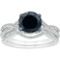 10K 2 CTW  Black and White Diamond Bridal Ring - Image 1 of 2