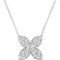 Sterling Silver 1 CTW Petal Diamond Necklace and Earring Set - Image 2 of 3