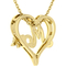Sterling Silver 10K Yellow Goldtone Diamond Accent Mom Heart Pendant - Image 3 of 3