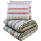 EnvioHome Cotton Blend Reversible Seersucker Striped Quilt Set - Image 3 of 4
