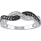 Sofia B. Sterling Silver 1/10 CTW Diamond Black and White Infinity Anniversary Band - Image 1 of 3