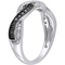Sofia B. Sterling Silver 1/10 CTW Diamond Black and White Infinity Anniversary Band - Image 2 of 3