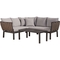 Abbyson Betsy Outdoor Seating with Coffee Table 3 pc. Set Light Grey - Image 1 of 10