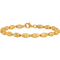 24K Pure Gold 7.5 in. Bracelet Diamond Cut Beaded Link Bracelet - Image 1 of 6
