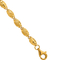 24K Pure Gold 7.5 in. Bracelet Diamond Cut Beaded Link Bracelet - Image 5 of 6