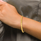 24K Pure Gold Bracelet Diamond Cut Bangle Bracelet - Image 4 of 5