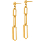 24K Pure Gold Paper Clip Triple Link Earrings - Image 2 of 3