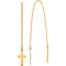 24K Pure Gold Fashion Cross Drop Earrings - Image 1 of 3