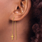 24K Pure Gold Fashion Cross Drop Earrings - Image 3 of 3