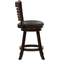 CorLiving Woodgrove Counter Height Bar Stools with Slat Backrests Set of 2 - Image 4 of 8