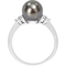 Sofia B. Sterling Silver Cultured Tahitian Pearl and 1/8 CTW Diamond Ring - Image 3 of 5