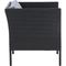 CorLiving PRK-600-C Patio Armchair Black Finish/Ash Grey Cushions - Image 4 of 8