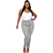 White Mark Plus Size Faux Suede Snake Print Pants - Image 4 of 5