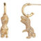 COACH Goldtone Rexy Charm Huggie Earrings - Image 1 of 2