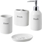 Allure Text Lotion Pump, Toothbrush Holder, Tumbler, Soap Dish 4 pc. Set - Image 1 of 5
