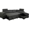 Abbyson Miami Stain Resistant Fabric Storage Sectional with Pullout Bed - Image 4 of 10