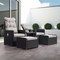 CorLiving Lake Front Rattan Patio Recliner and Ottoman Set 5 pc. - Image 4 of 9