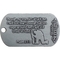 Shields of Strength Kneeling Soldier Antique Finish Dog Tag Necklace, Psalm 27:3 - Image 2 of 2