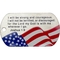 Shields of Strength Joshua Flag Stainless Steel Dog Tag Necklace, Joshua 1:9 - Image 1 of 2