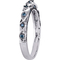 Sofia B. 10K White Gold Black Rhodium 1/6 CTW Blue Diamond Infinity Wedding Band - Image 2 of 4
