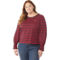 Tommy Hilfiger Plus Size  Striped Smocked Cuff Tee - Image 1 of 2