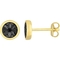 Sofia B. Men's 18K Yellow Gold Over Sterling Silver Black Diamond Accent Earrings - Image 1 of 2
