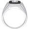 Sofia B. Sterling Silver 1/6 CTW Diamond and 2 1/3 CTW Black Onyx Square Ring - Image 3 of 4