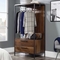 Sauder Open Wardrobe with Drawers in Grand Walnut - Image 1 of 8