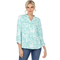 White Mark Pleated Floral Print Blouse Tunic Top - Image 1 of 5