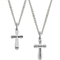Shields of Strength Stainless Army Wife Cross 1 Corinthians 13:8 Necklace - Image 1 of 3