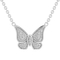 Sterling Silver 1/10 CTW Diamond Butterfly Necklaces - Image 1 of 3