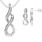Sterling Silver Diamond Accent Swirl Earring and Pendant Set - Image 1 of 4